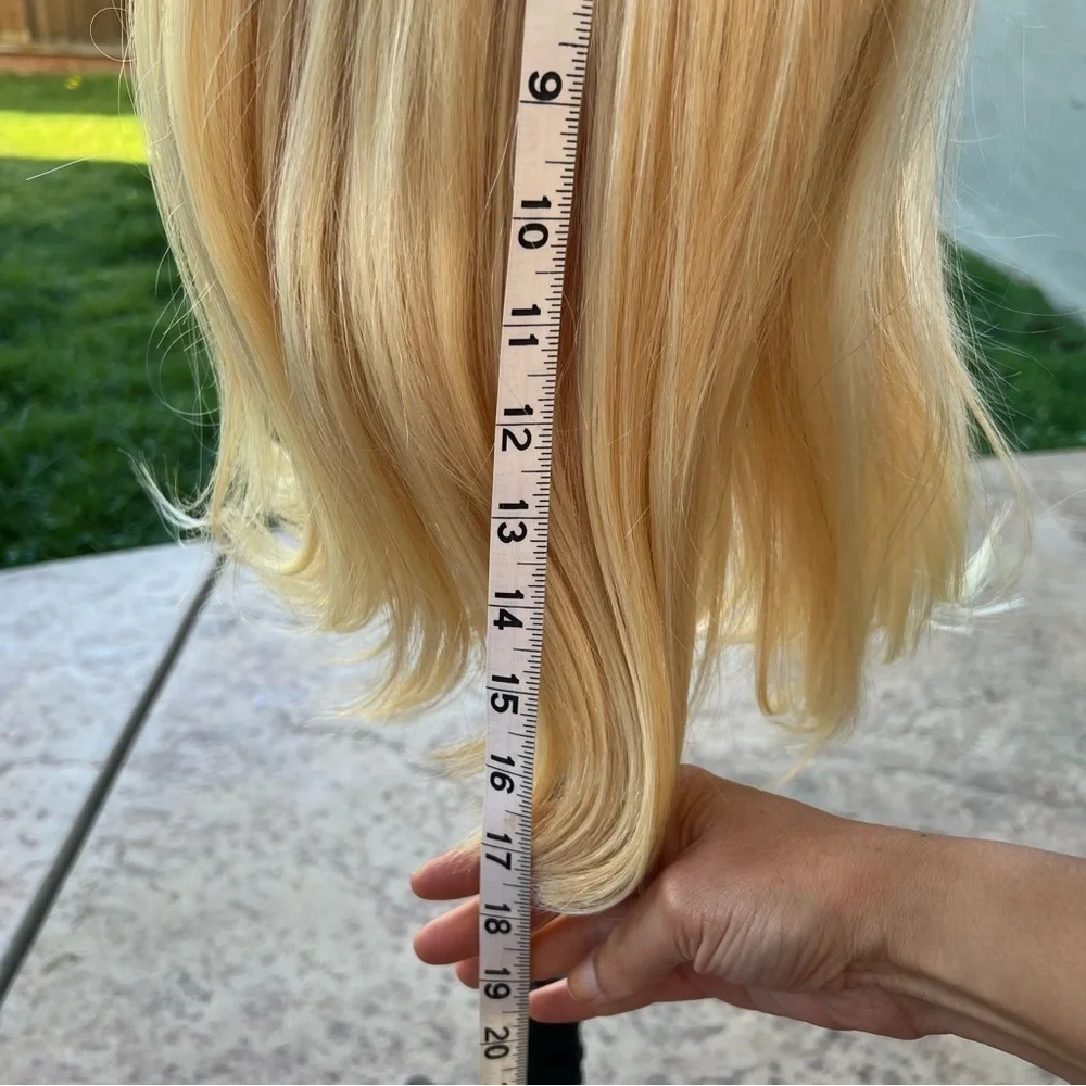 16” Blonde 613 HD 6x5 Lace Front Wig 100% Human Hair 230% Density #NC2